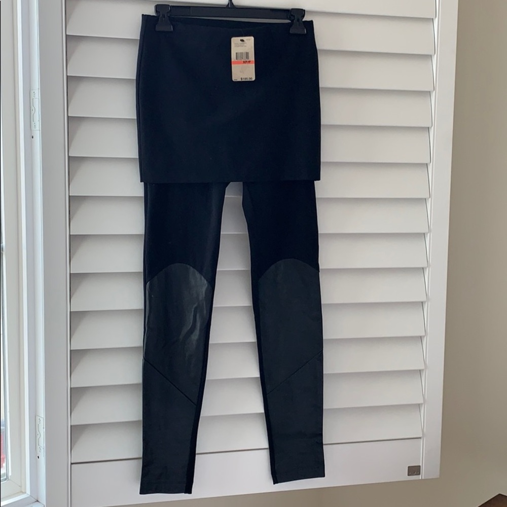 DKNY Pure partial leather leggings